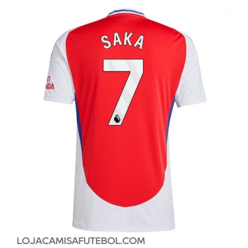 Camisa de Futebol Arsenal Bukayo Saka #7 Equipamento Principal 2024-25 Manga Curta